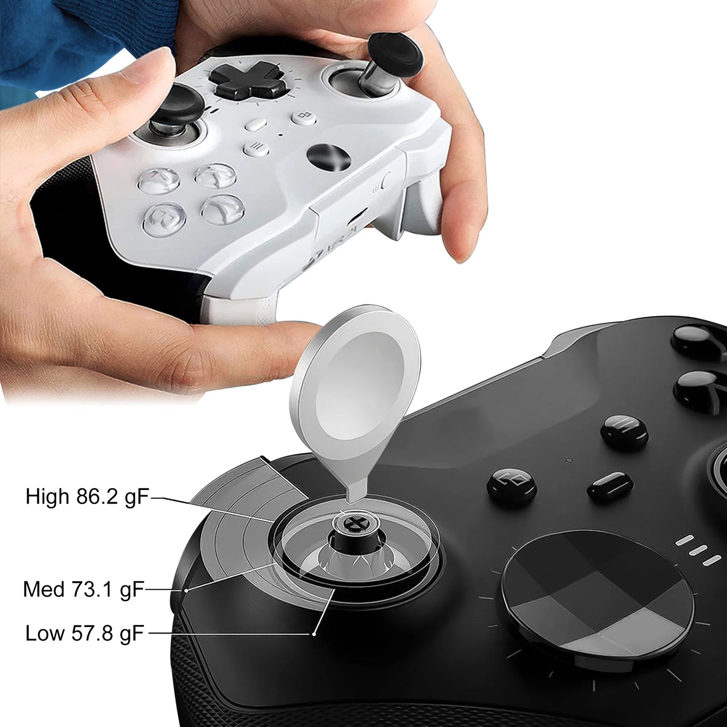 17-In-1 Replacement Accessories Kit Fit for Xbox One Elite Series 2 Controller Model 1797, Xbox Elite Wireless Controller Series 2 Core with Thumbsticks, Paddles, D-Pads