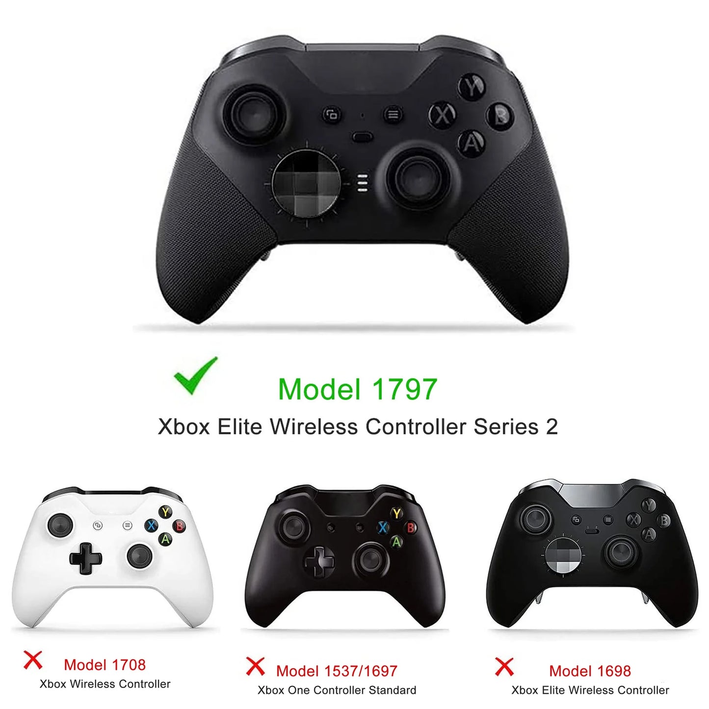 17-In-1 Replacement Accessories Kit Fit for Xbox One Elite Series 2 Controller Model 1797, Xbox Elite Wireless Controller Series 2 Core with Thumbsticks, Paddles, D-Pads