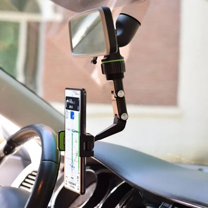 360° Rotatable Multifunctional Rearview Mirror Phone Holder, Retractable Car Phone Mount Car Holder Car Accessories