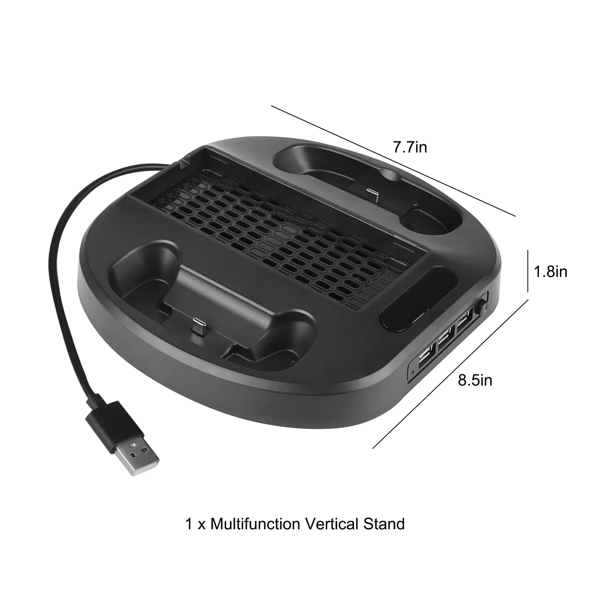 Cooling Fan Stand Fit for Xbox Series S,  Charging Station Fit for Xbox Series S/X Controller with 3 USB Ports, LED Indicator, Vertical Stand for Xbox Series S Accessories