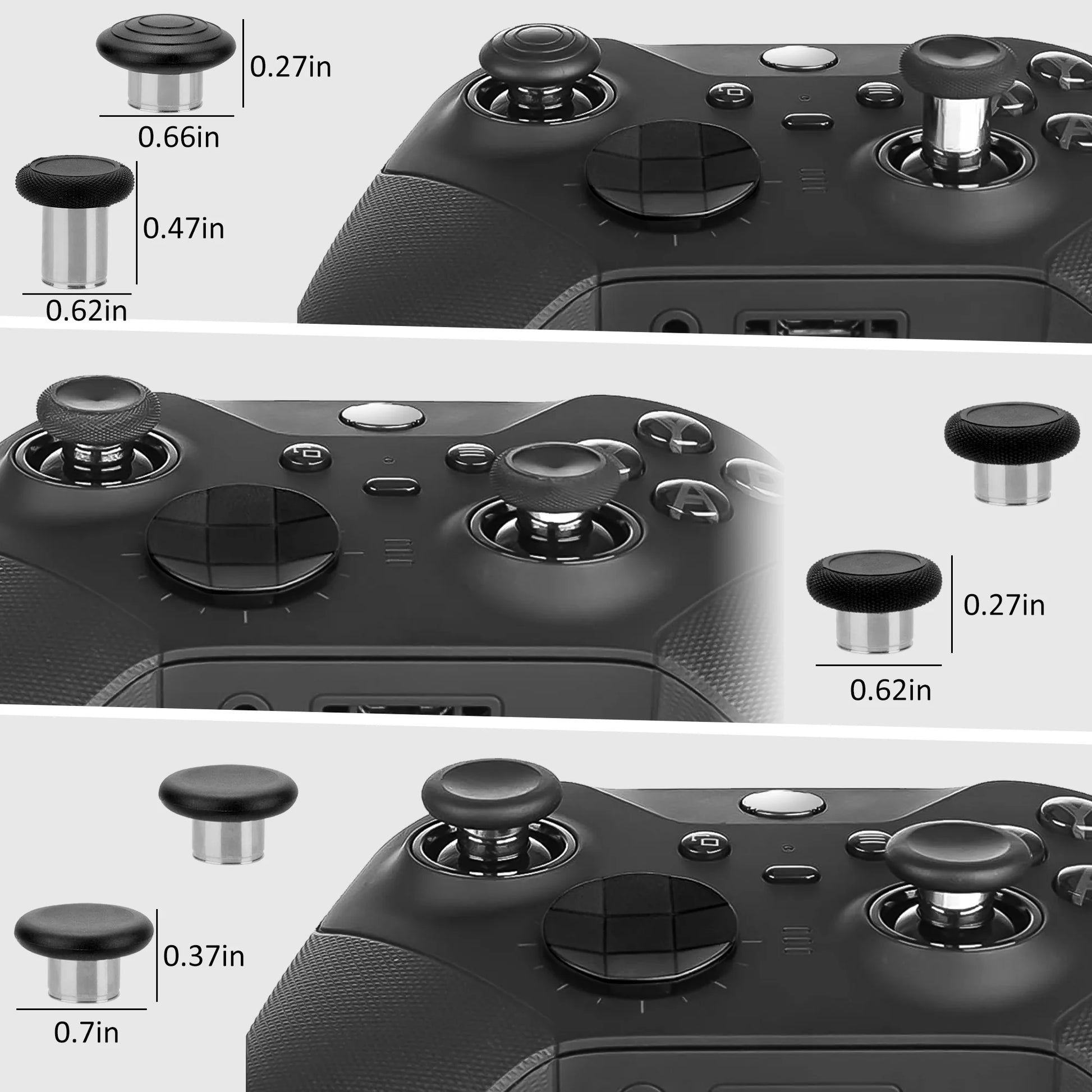 17-In-1 Replacement Accessories Kit Fit for Xbox One Elite Series 2 Controller Model 1797, Xbox Elite Wireless Controller Series 2 Core with Thumbsticks, Paddles, D-Pads
