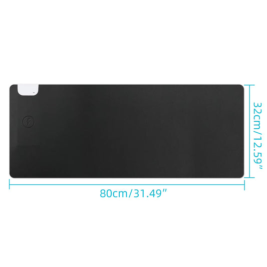 Home Office Storage Organizer 90*42CM Desk Mat with Phone Wireless Charger Mouse Pad PU Leather Desk Protector Pad Decor Mat